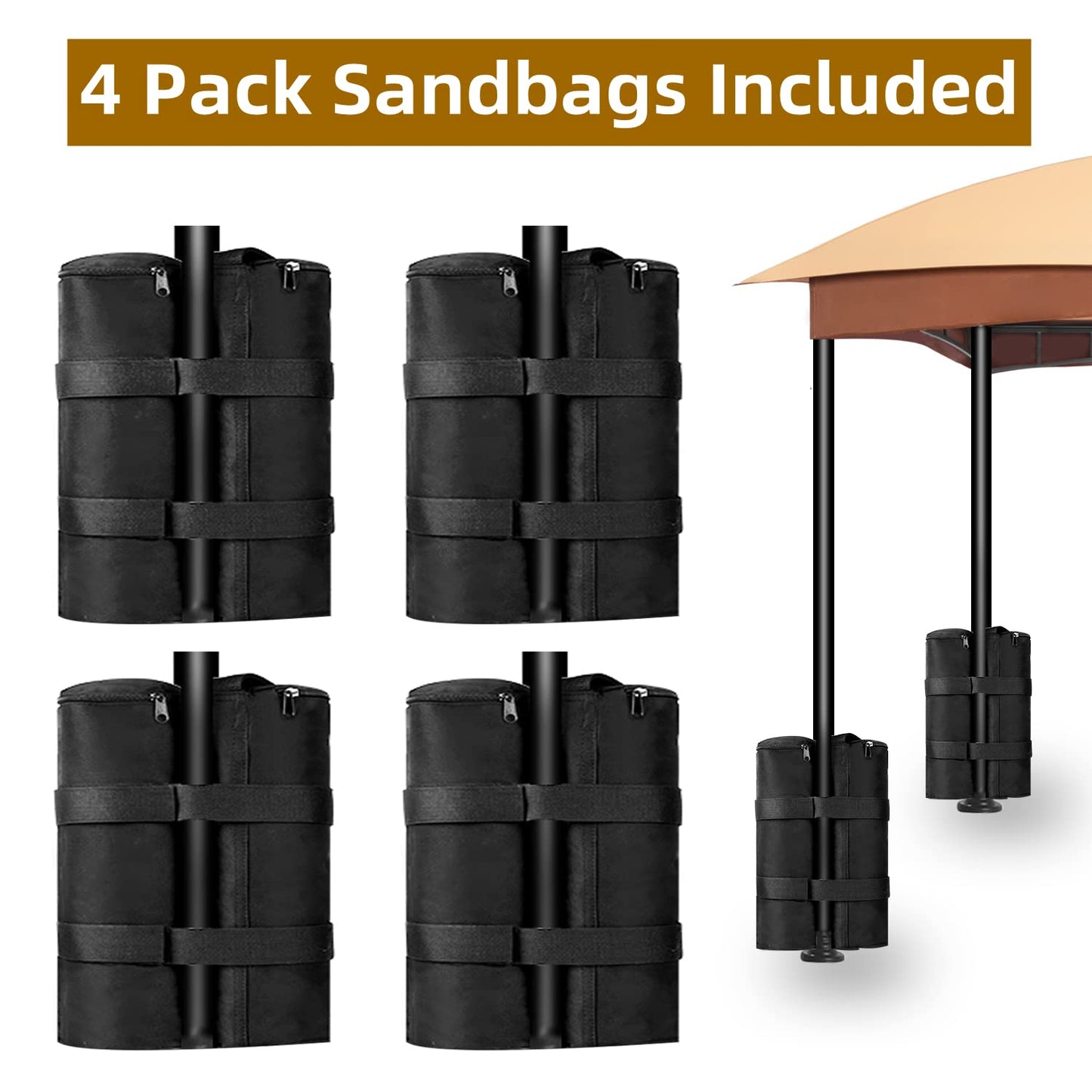 10x10 Heavy Duty Patio Gazebo with Netting