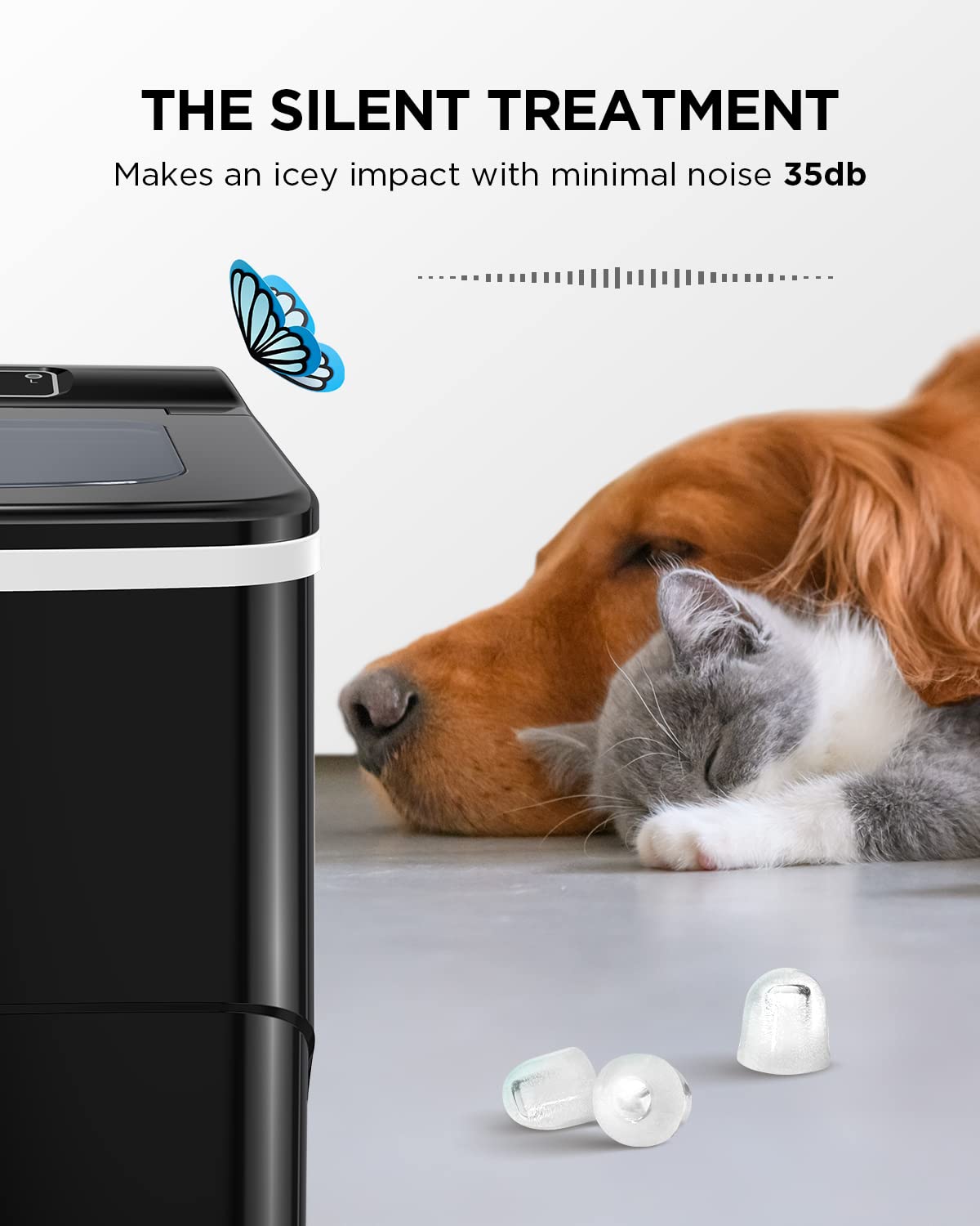 Portable Ice Maker Machine by Silonn, 26lbs/24Hrs