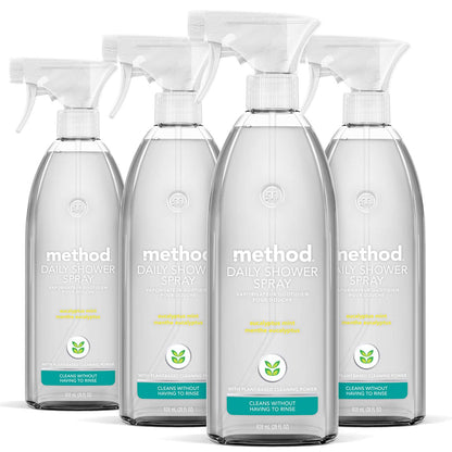 Method Daily Shower Cleaner, Eucalyptus Mint, 4-Pack