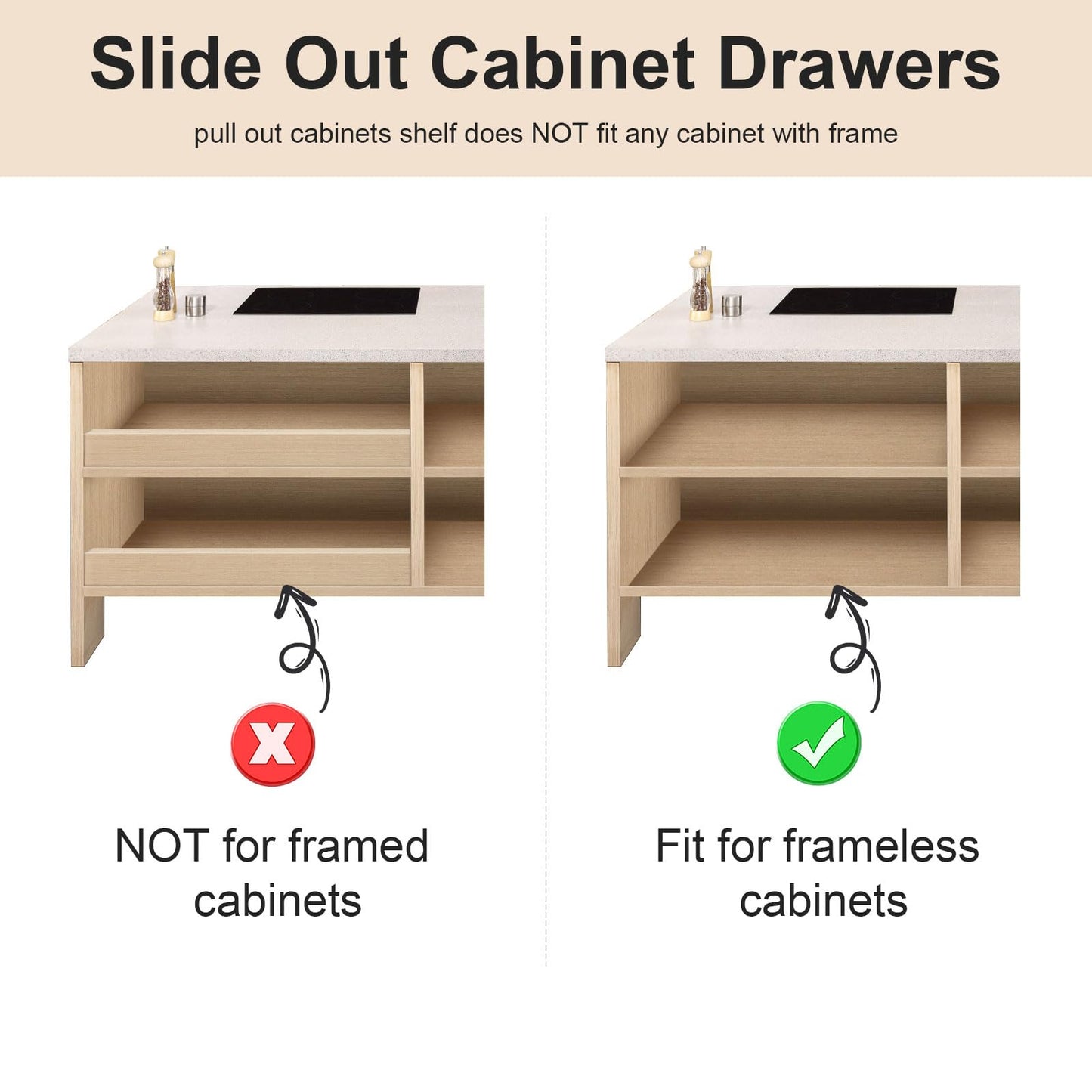 Expandable Pull Out Cabinet Organizer for Kitchen