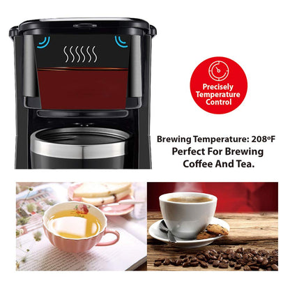 Single Serve Coffee Maker with Timer & Mug