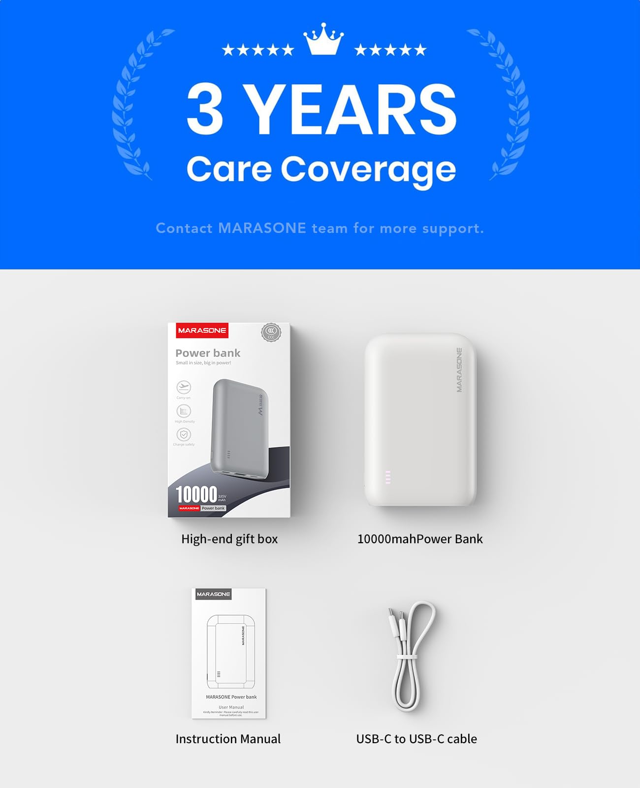 10000mAh Marasone PD Fast Power Bank