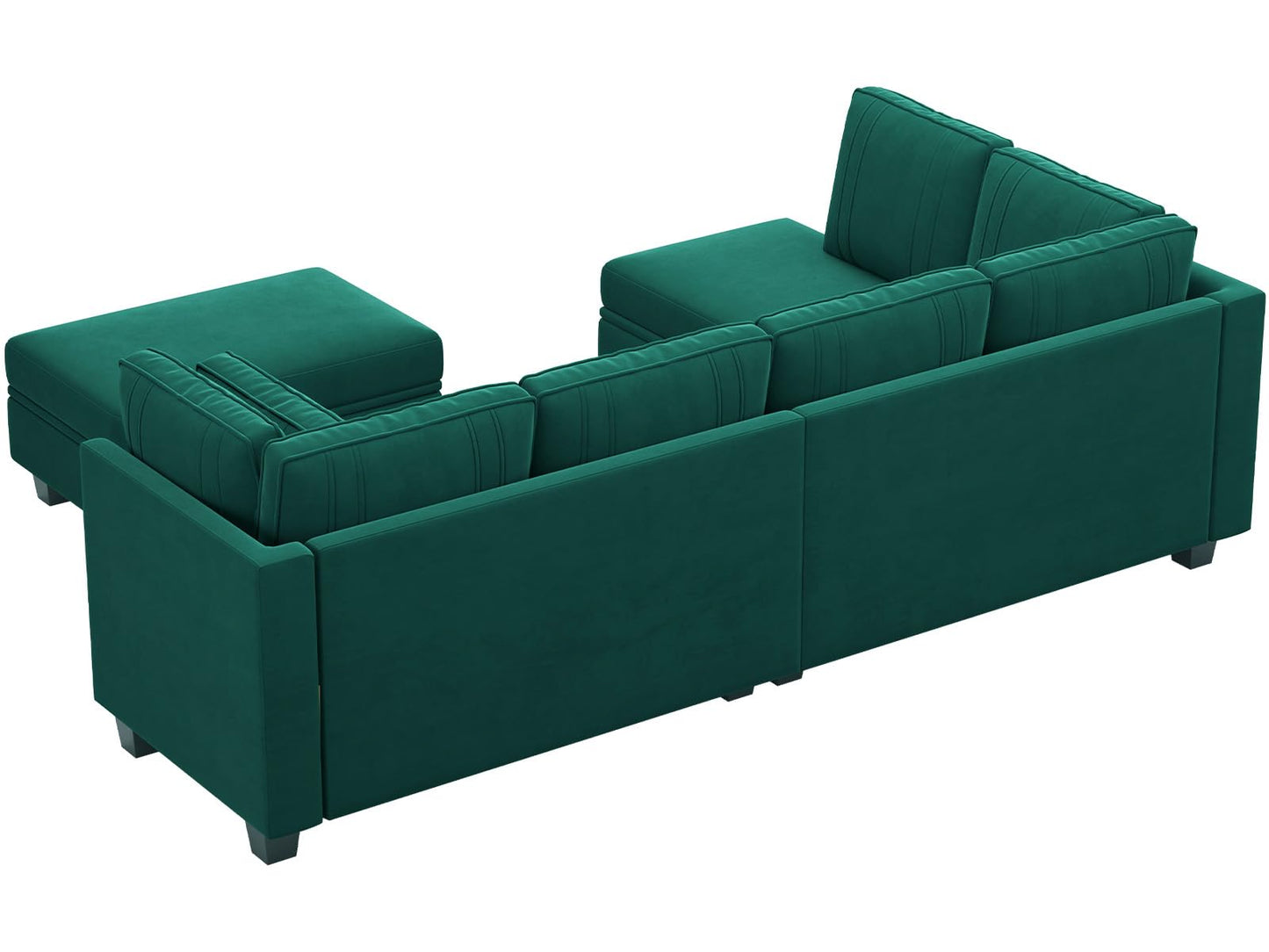 L-Shaped Sectional Sofa with Storage Ottoman