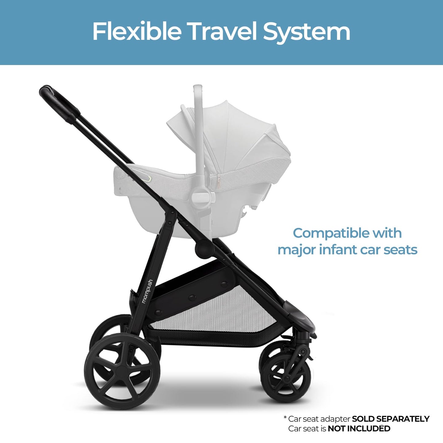 Mompush 2-in-1 Convertible Baby Stroller with Canopy