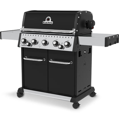 Broil King, Baron 590 Pro, 876244, Liquid Propane (LP), 5-Burner, Silver, Black