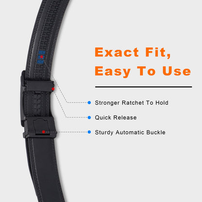VATAN Men's Adjustable Leather Ratchet Belt