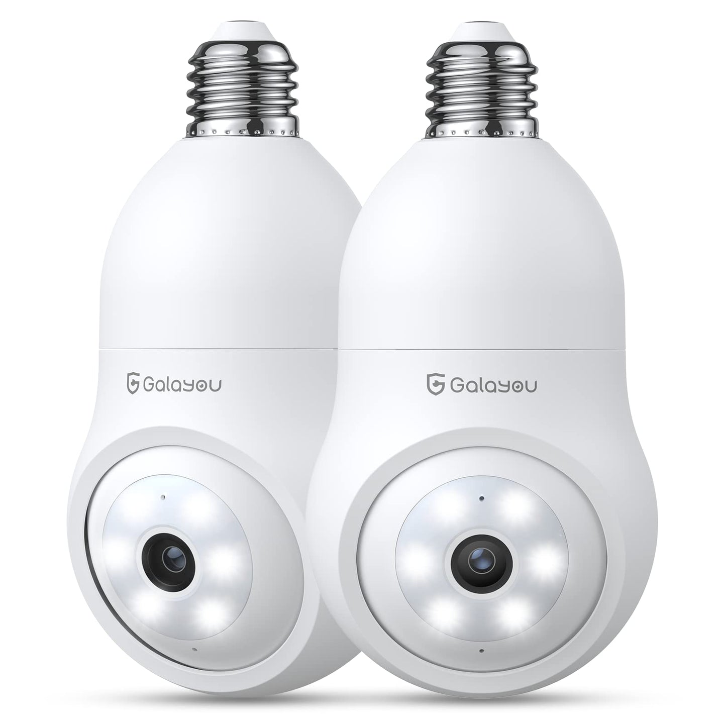GALAYOU 360 Light Bulb Security Camera - Light Socket Wireless Camera for Home Security Recording Indoor&Outdoor, WiFi Video Surveillance with 2K Resolution, Motion Tracking,Works with Alexa, 2.4Ghz