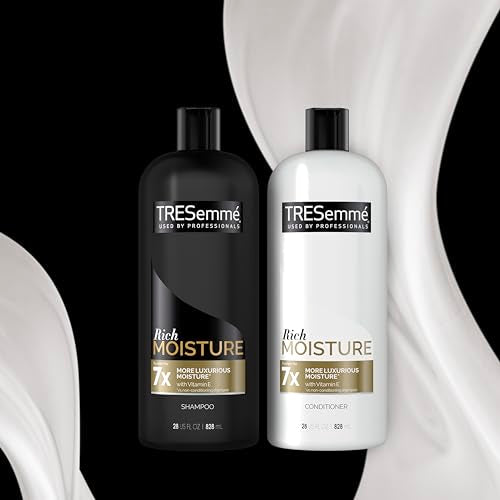 TRESemmé Rich Moisture Shampoo and Conditioner Rich Moisture Pack of 2 for Dry Hair Formulated With Vitamin E and Biotin 28 oz