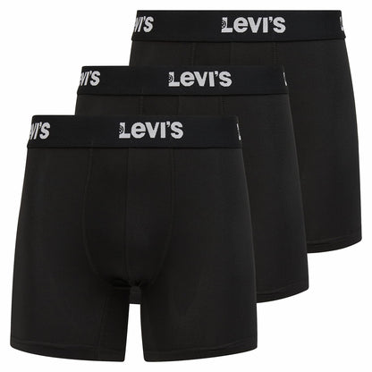 Levi's Mens Underwear Microfiber Boxer Brief for Men Ultra Soft 3 Pack Black