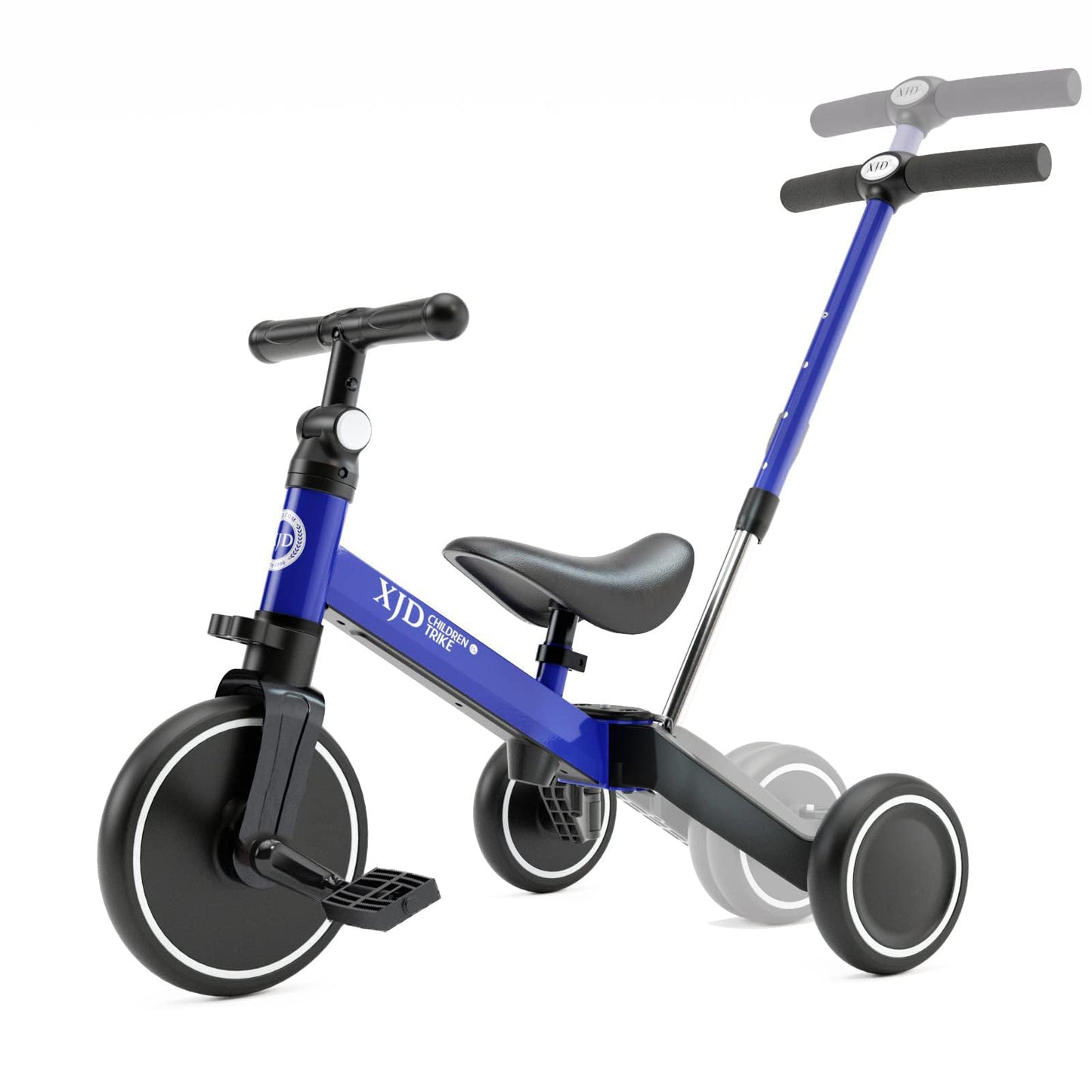 XJD 7-in-1 Toddler Tricycle with Push Handle