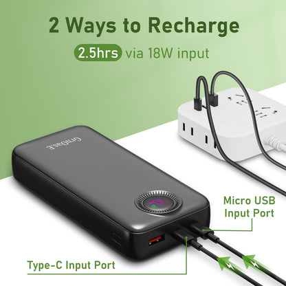 20000mAh Fast Charging Power Bank with Cables