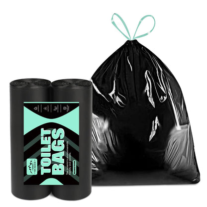Sckee 50 Pack Heavy-Duty Waste Liners with Drawstring