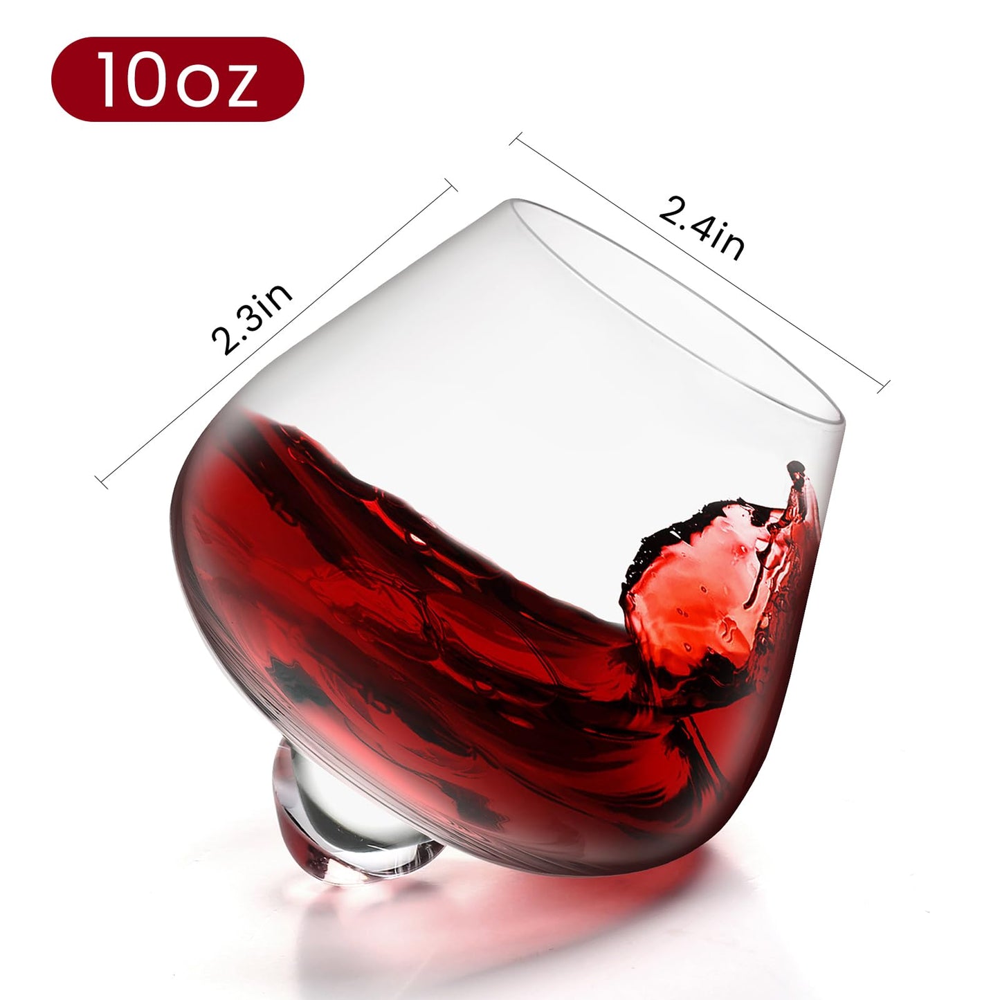 Personalized Whiskey Glass Set of 6 with Gift Box
