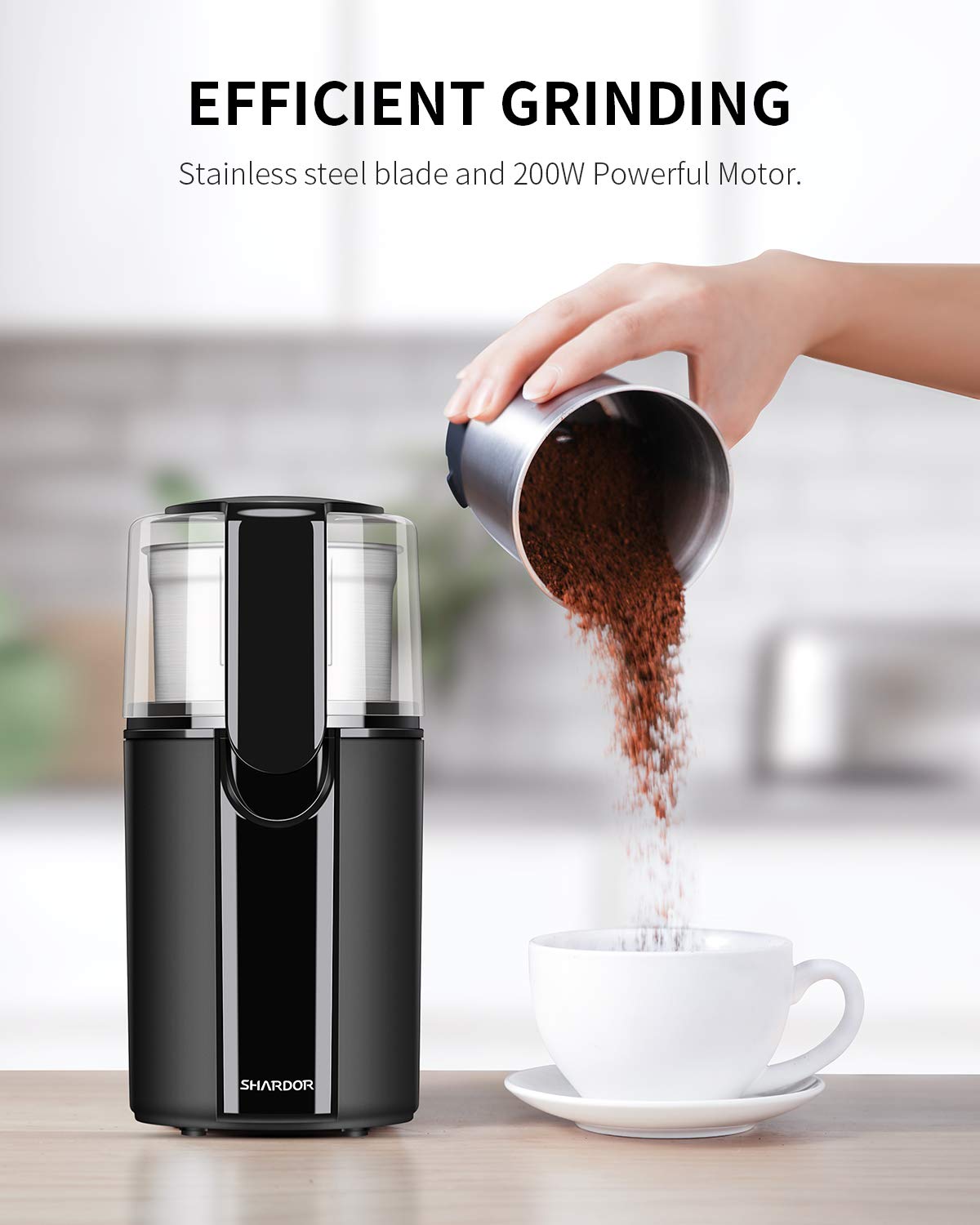 SHARDOR Electric Coffee and Herb Grinder