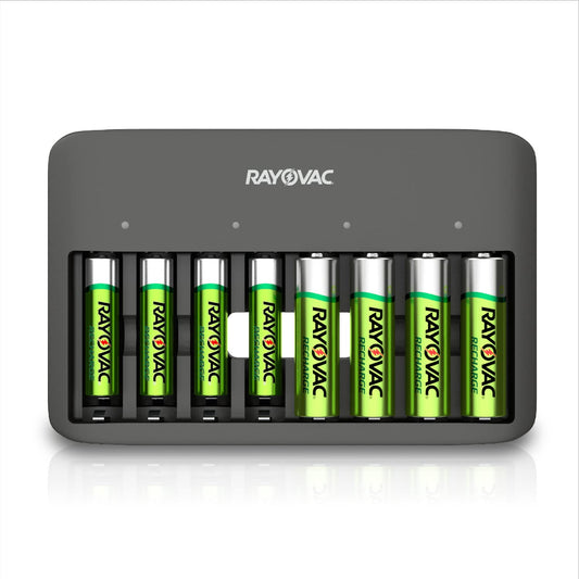 8-Bay Rayovac USB Battery Charger for Rechargeables