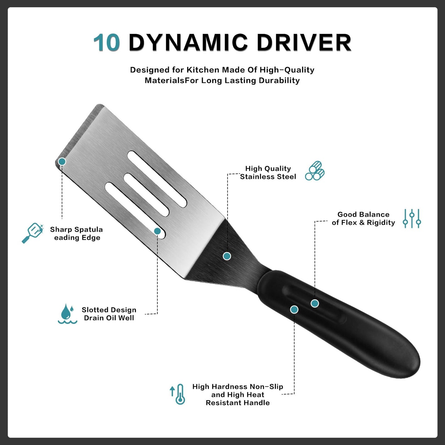 Small Spatula Professional Mini Serving Spatula, 4 Pieces Stainless Steel Metal Spatulas Set, Cutter and Serve Turner for Kitchen, Flipping or Cooking for Brownie, Cookie, Lasagna, Pancakes or Cake