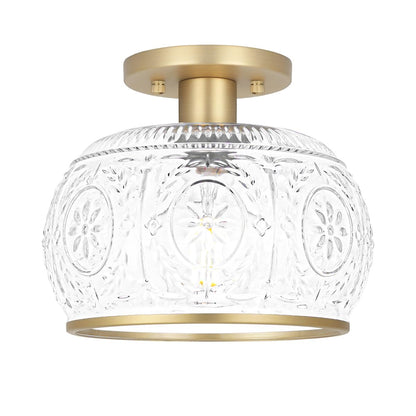 OIYIO Vintage Semi-Flush Mount Ceiling Light