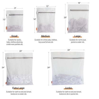 3 Pack Mesh Laundry Bags for Delicates
