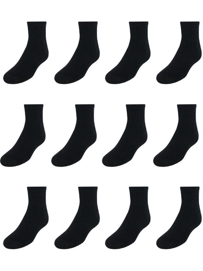 12 Pack Hanes Boys Cushioned Ankle Socks