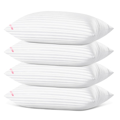 EIUE Bed Pillows for Sleeping 4 Pack Queen Size，Pillows for Side and Back Sleepers,Super Soft Down Alternative Microfiber Filled Pillows,20 x 30 Inches