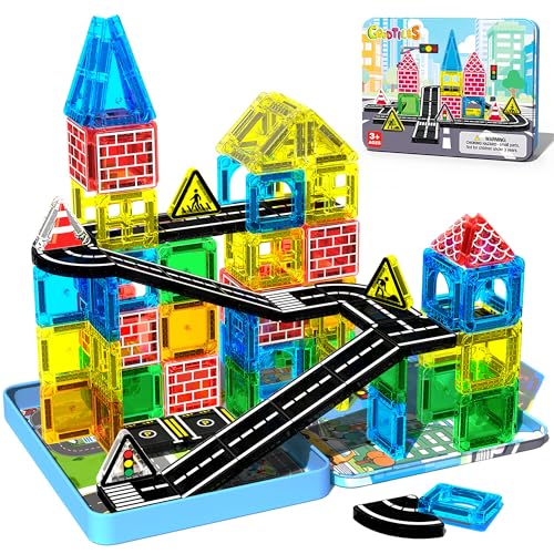 32 Pieces Goodtiles Magnetic Tiles Mini Road Building Set