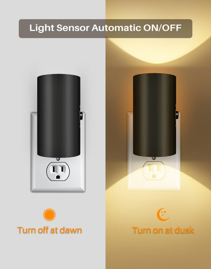 2 Pack LED Night Lights with Dusk to Dawn Sensor