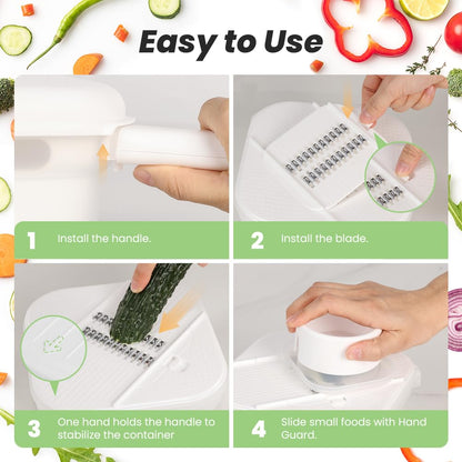 4-in-1 Vegetable Mandoline Slicer for Meal Prep