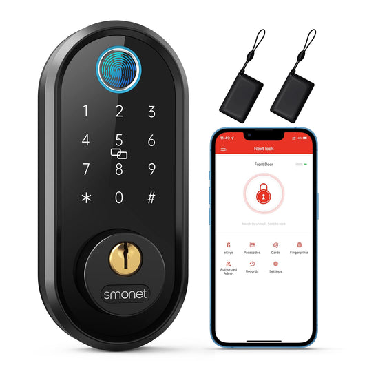 SMONET Smart Lock with Fingerprint & App Control