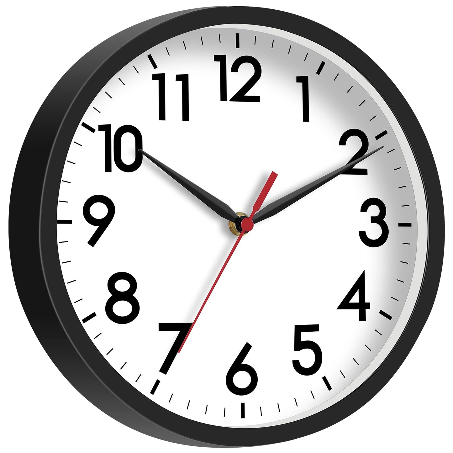AKCISOT 8-Inch Silent Analog Wall Clock