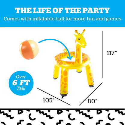 Giant Inflatable Giraffe Ring Sprinkler for Kids