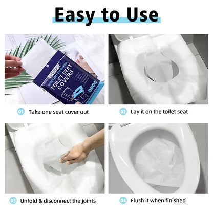100 Pack Toilet Seat Covers Disposable Travel Essentials