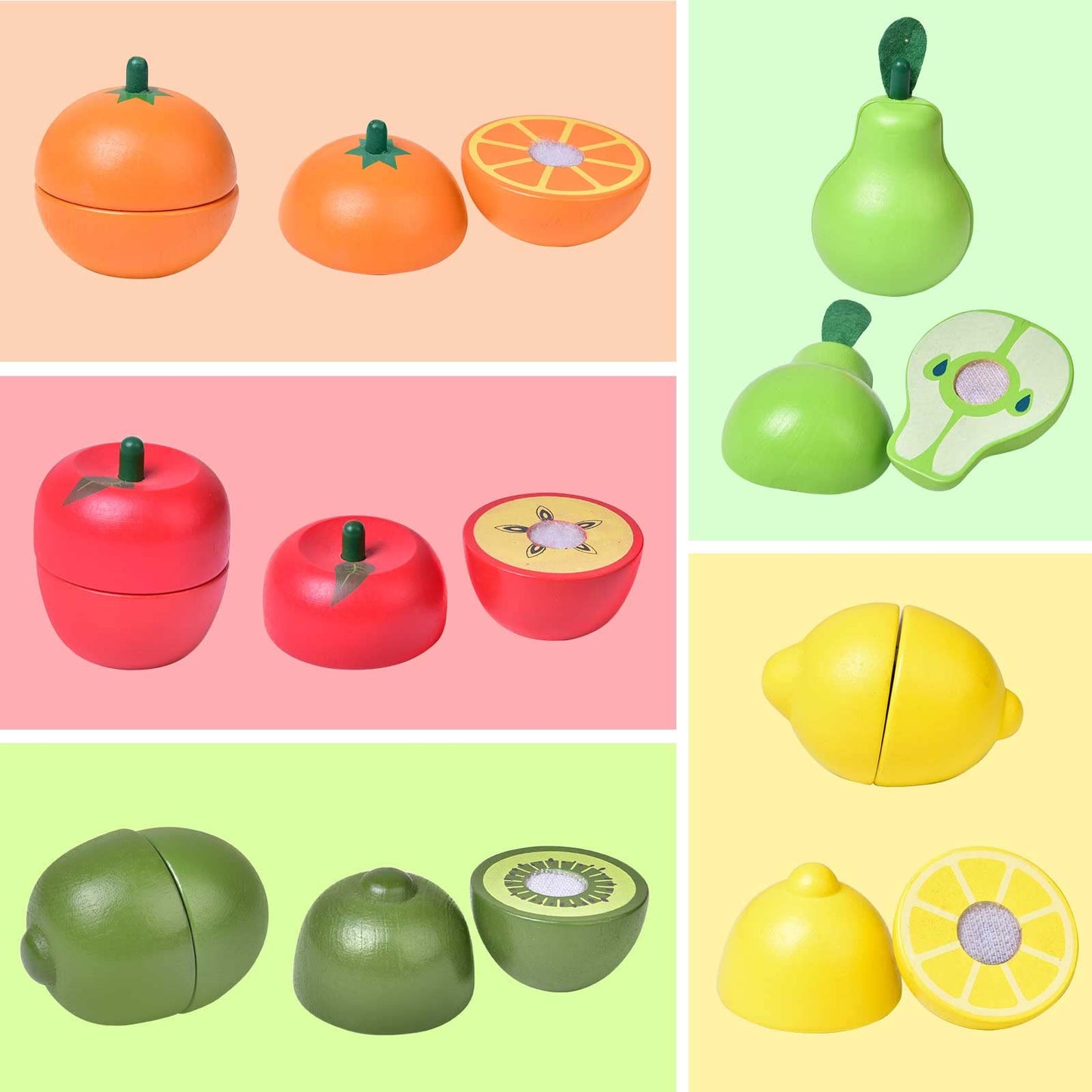 Wooden Cutting Food Toys Set for Toddlers
