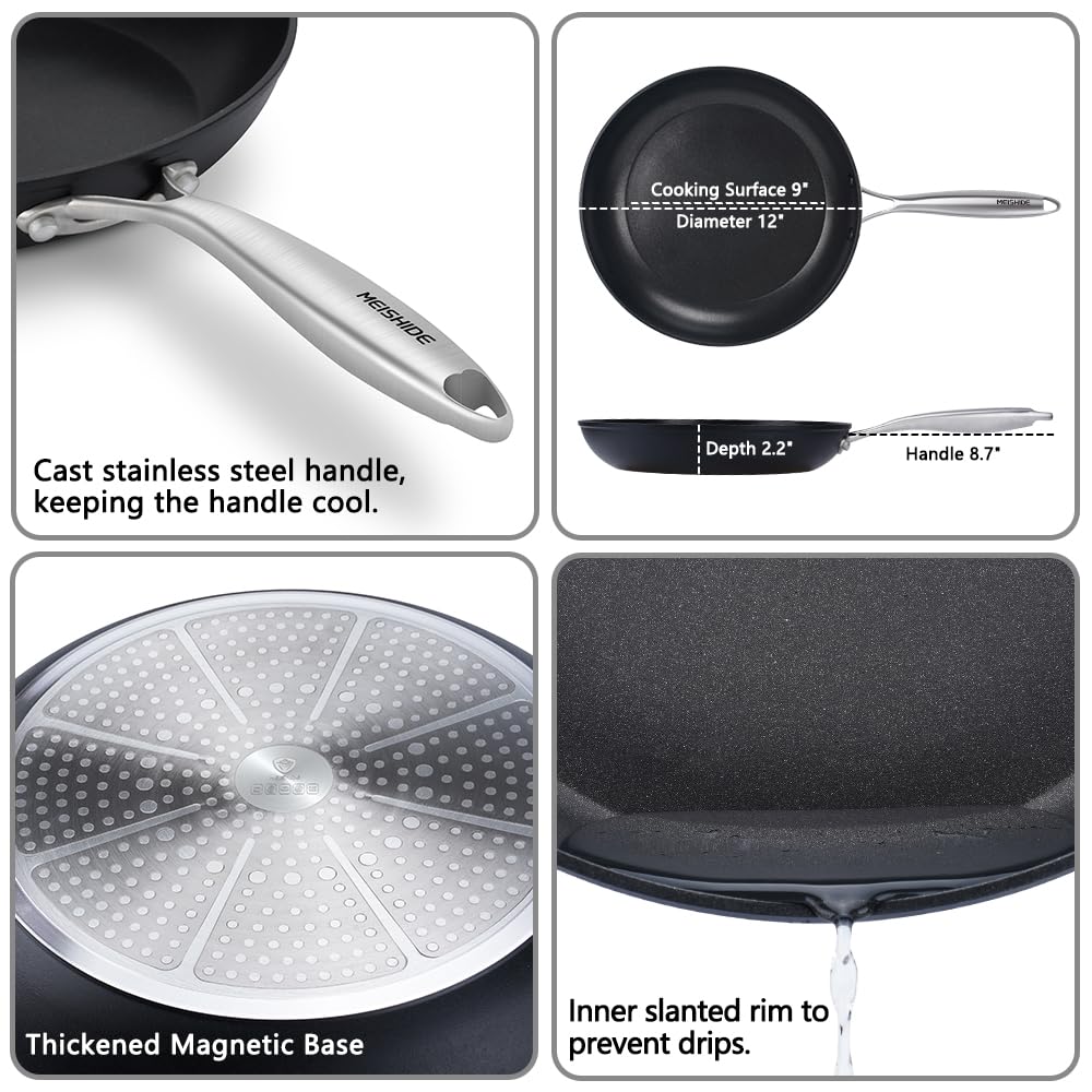 12" Non-Stick Frying Pan, Oven Safe, Induction Compatible