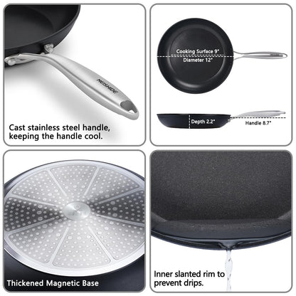 12" Non-Stick Frying Pan, Oven Safe, Induction Compatible
