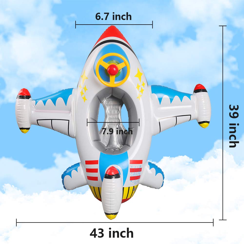 Inflatable Baby Pool Float with Steering Wheel