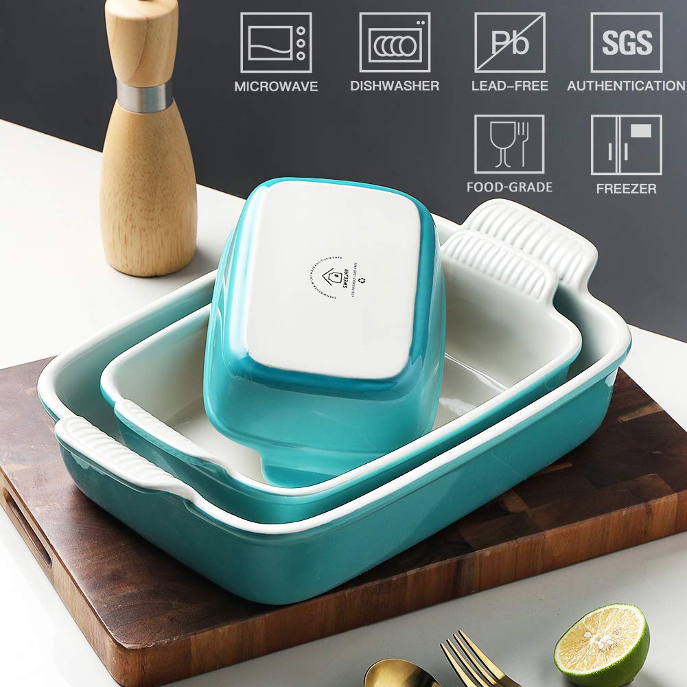 Sweejar Ceramic Baking Dish Set, 13 x 9.8 Inch