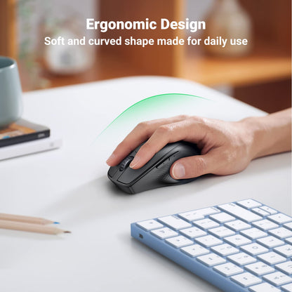 UGREEN Ergonomic Bluetooth Wireless Mouse with USB