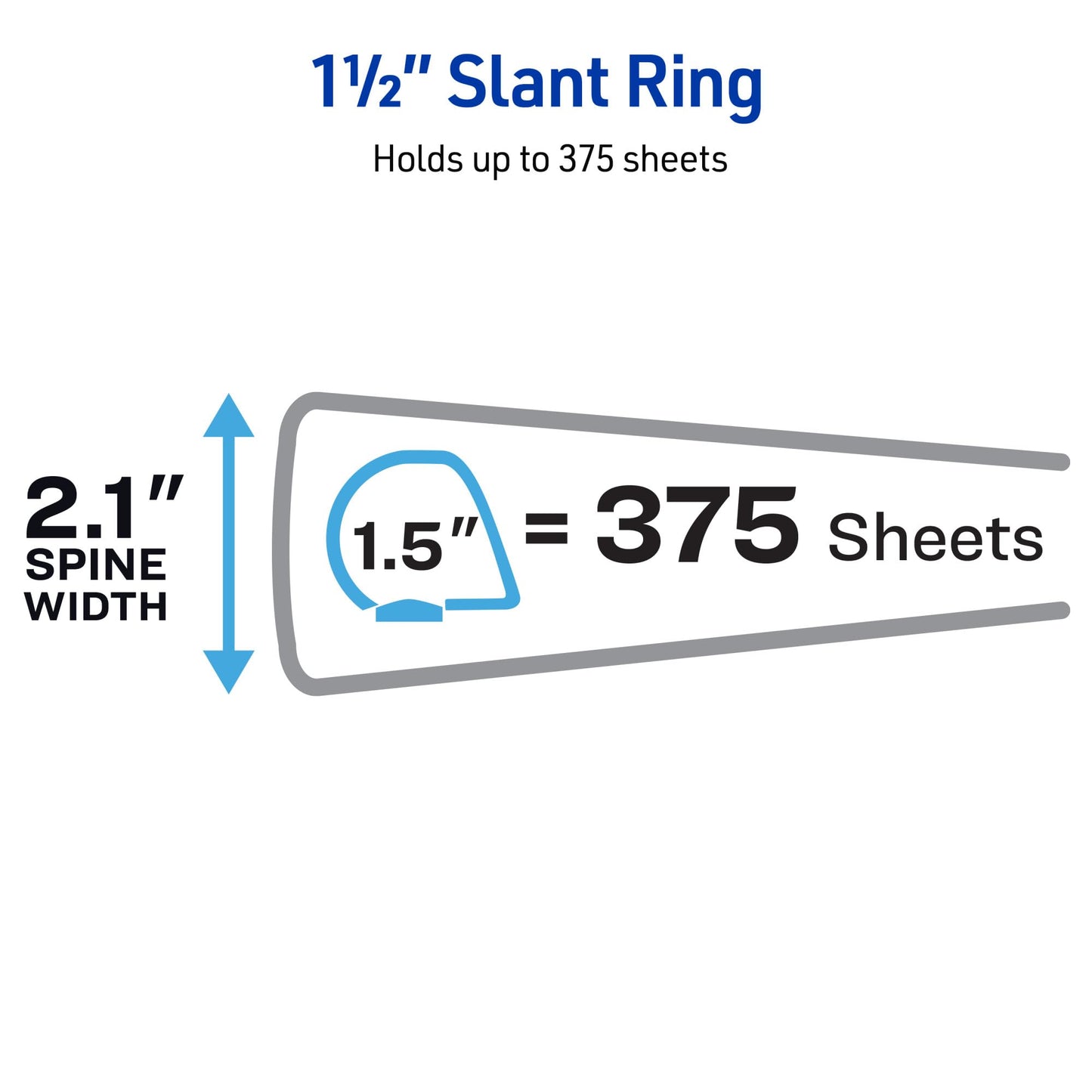 Avery Heavy-Duty 3 Ring Binders, 375 Sheets, 6-Pack