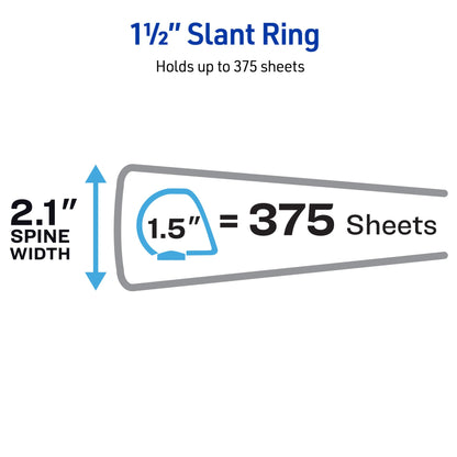 Avery Heavy-Duty 3 Ring Binders, 375 Sheets, 6-Pack