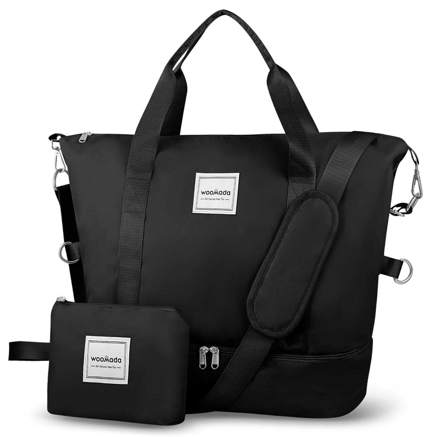 WOOMADA Travel Duffel Bag with Shoe Compartment