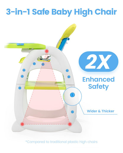 Convertible Baby High Chair with Detachable Tray