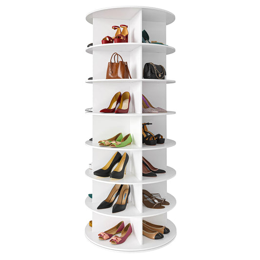7-Tier Rotating Shoe Rack Carousel Storage