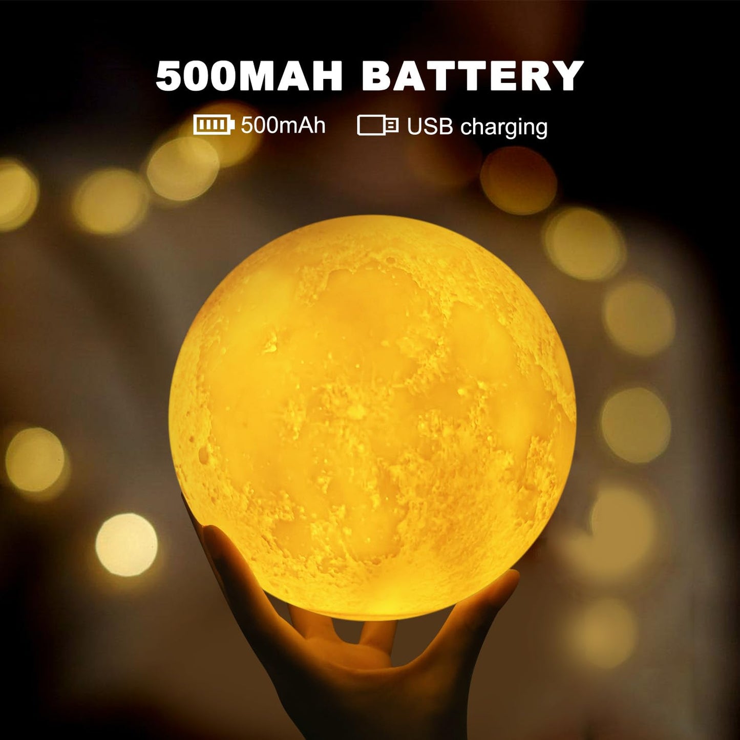Moon Lamp Night Light with Remote and Stand