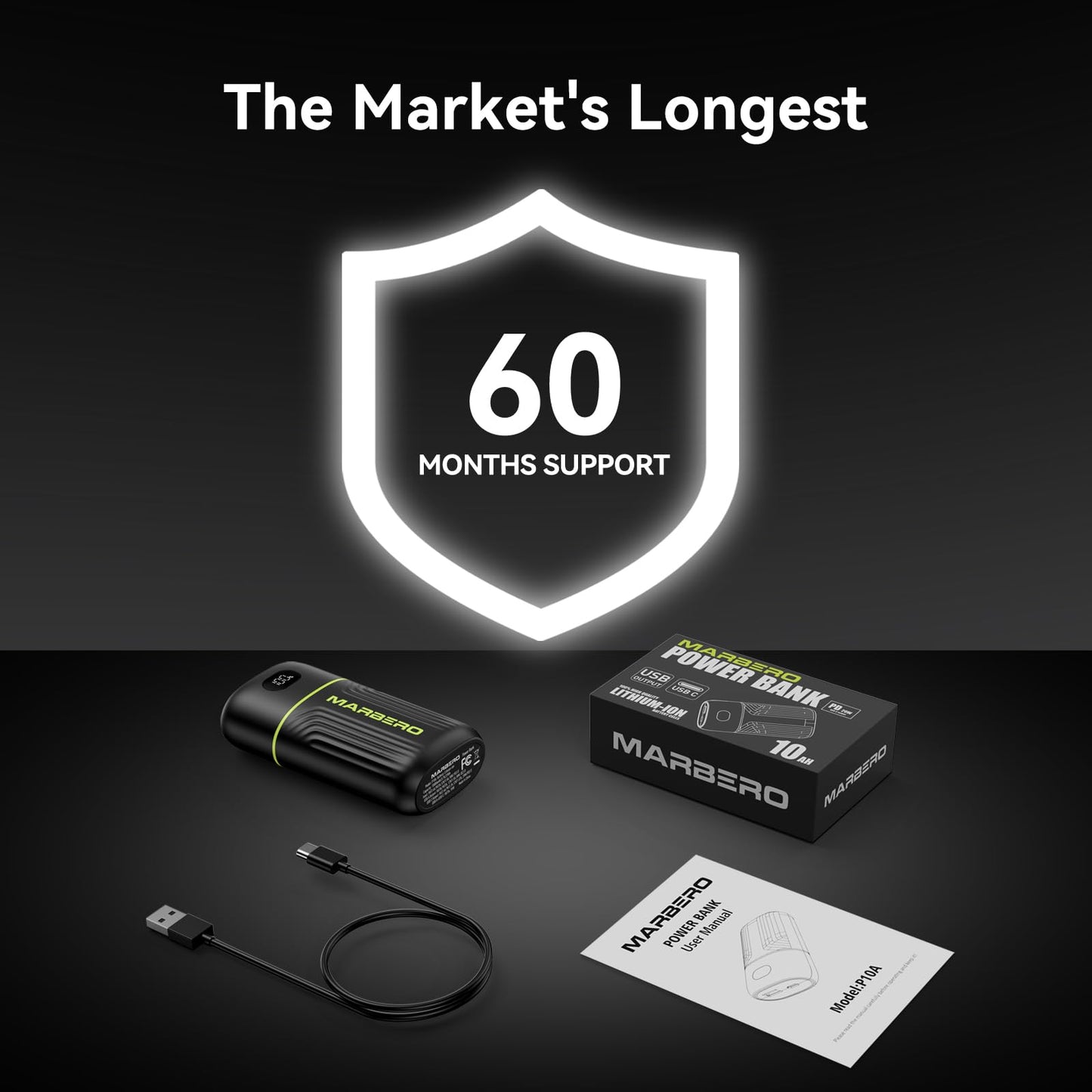 10000mAh MARBERO Portable Power Bank USB-C
