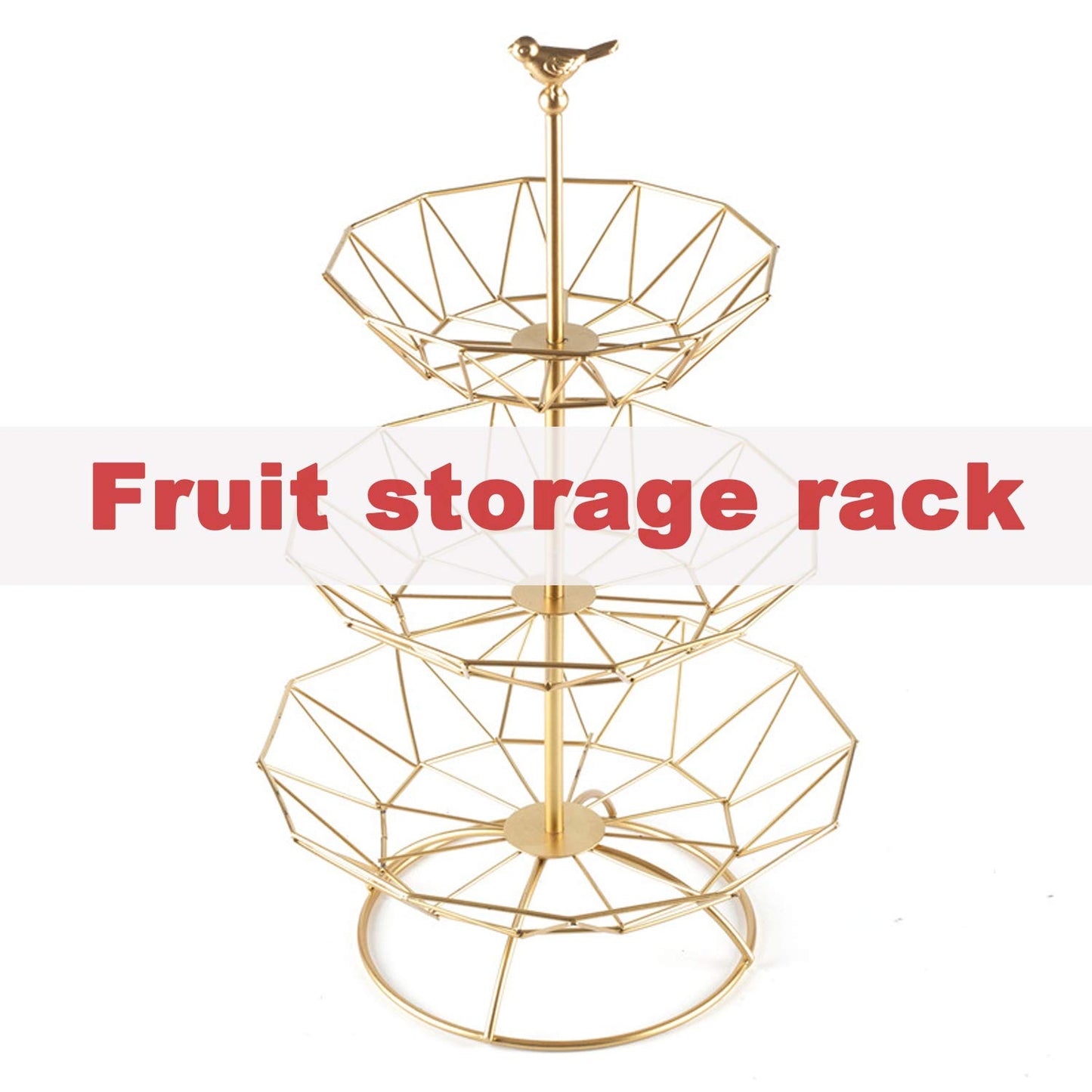 3 Tier Wrought Iron Fruit Serving Tray
