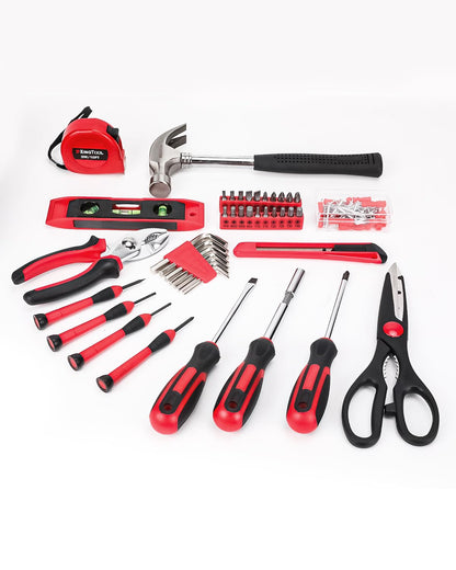 KingTool Home Repair Tool Kit - 149 Pieces Basic Home Repair Tool Set, General Mechanic Tool Set, General Household Tool Kit with Plastic Toolbox, Perfect for Homeowner, Office & College Repairs