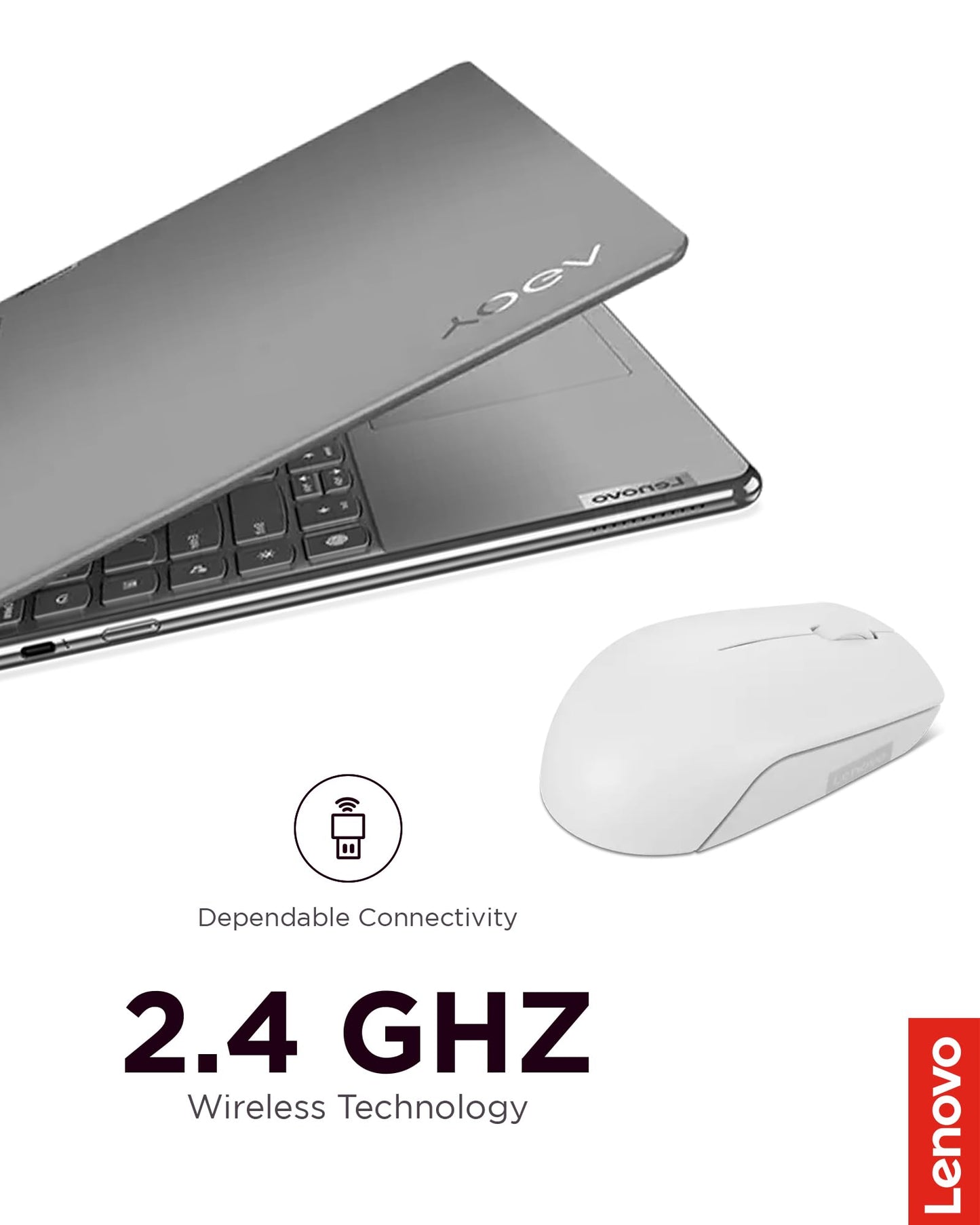 Lenovo Wireless Mouse for PC and Laptop