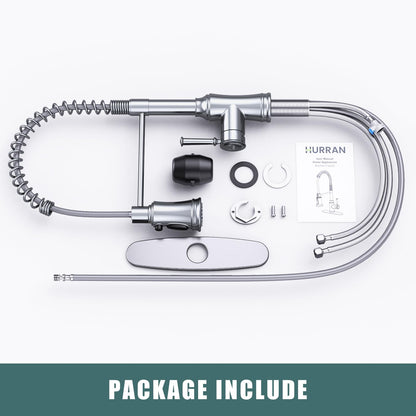 Hurran Stainless Steel Kitchen Faucet with Sprayer
