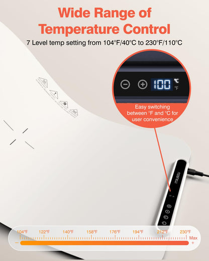 Electric Warming Tray with 7 Temperature Settings