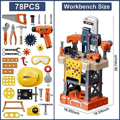 Kids Tool Bench Set with Electric Toy Drill
